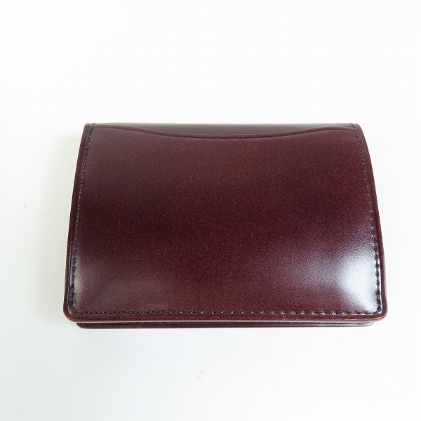 実際に弊社で買取させて頂いたGANZO/ガンゾ CORDOVAN/コードバン レザー 馬革 カード コインケース/小銭入れ 57651/01099 43Aの画像 1枚目