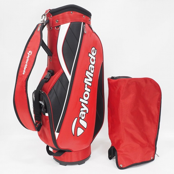 実際に弊社で買取させて頂いたTaylorMade/テーラーメイド TJ105 9型 5分割キャディバッグ レッド×ブラック