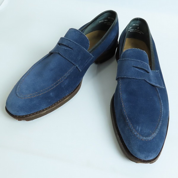 実際に弊社で買取させて頂いたCROCKETT & JONES/クロケット＆ジョーンズ アンラインド ローファー ネイビー TEIGN