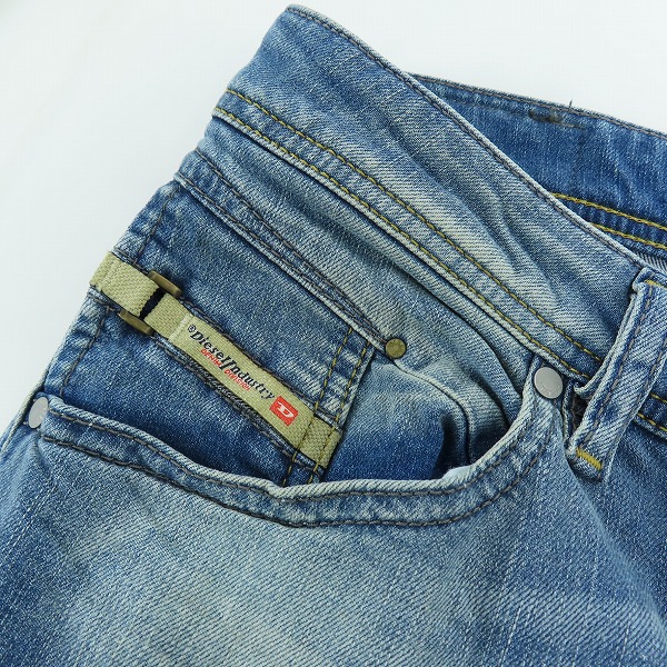 実際に弊社で買取させて頂いたDIESEL/ディーゼル BELTHER REGULAR SLIM-TAPERED/BELTHER 0850W STETCH デニムパンツ W34L32の画像 7枚目
