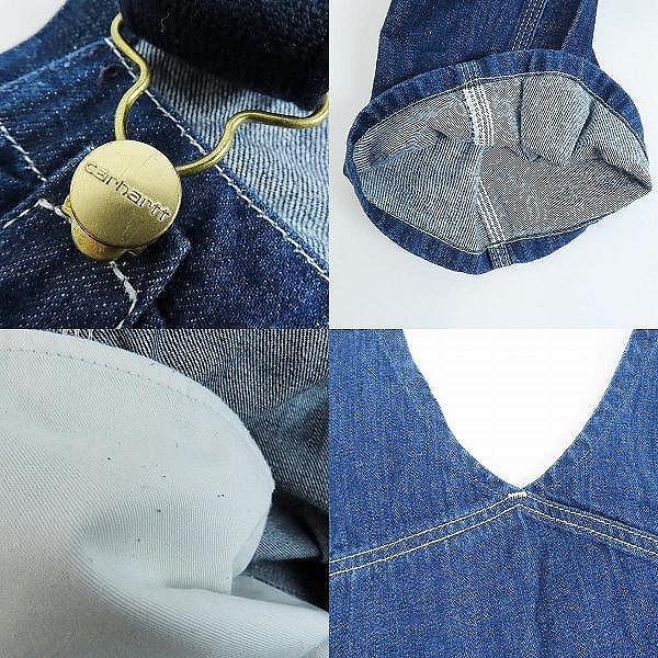 実際に弊社で買取させて頂いたCarhartt/カーハート Denim Bib Overall/デニムビブオーバーオール インディゴ/32×32の画像 8枚目