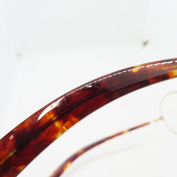 実際に弊社で買取させて頂いた金子眼鏡/カネコガンキョウ 恒眸作 T-245  度入り眼鏡/メガネフレーム アイウェアの画像 8枚目