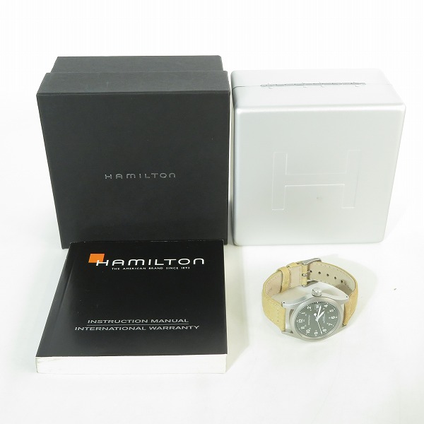 実際に弊社で買取させて頂いたHAMILTON/ハミルトン カーキ フィールド 手巻き 腕時計/ウォッチ H694190の画像 5枚目