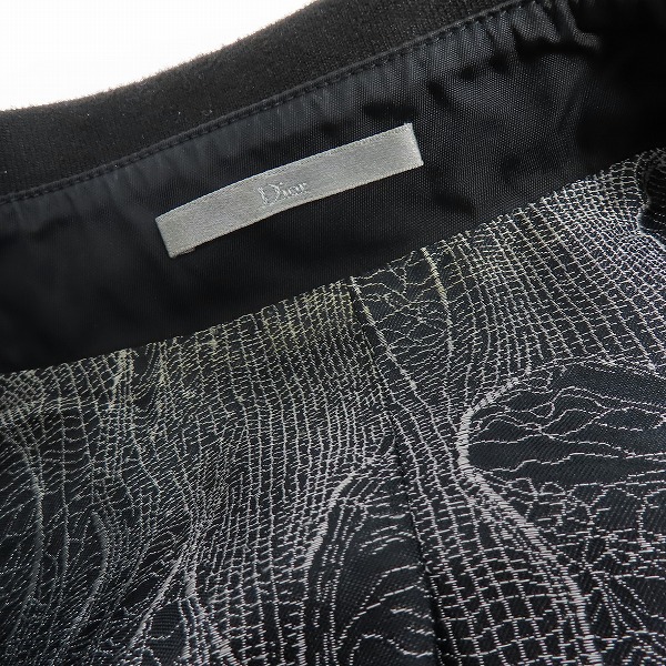実際に弊社で買取させて頂いた【JPタグ】DIOR/ディオール 17SS hand stitched bomber jacke/ステッチリブナイロンボンバージャケット 763C453W4677/44の画像 6枚目