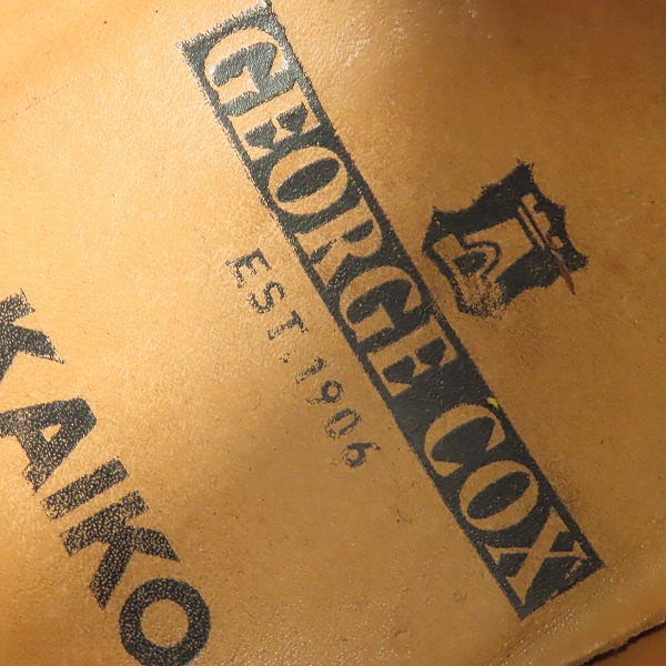 実際に弊社で買取させて頂いたGEORGE COX ×KAIKO/ジョージコックス Gibson/ギブソン ラバーソール シューズ ブラック 12030/6.5の画像 6枚目