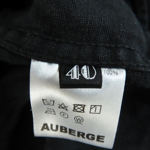 実際に弊社で買取させて頂いたAUBERGE/オーベルジュ Brilla per il gusto チャイナボタン リネン シャツジャケット/40の画像 3枚目