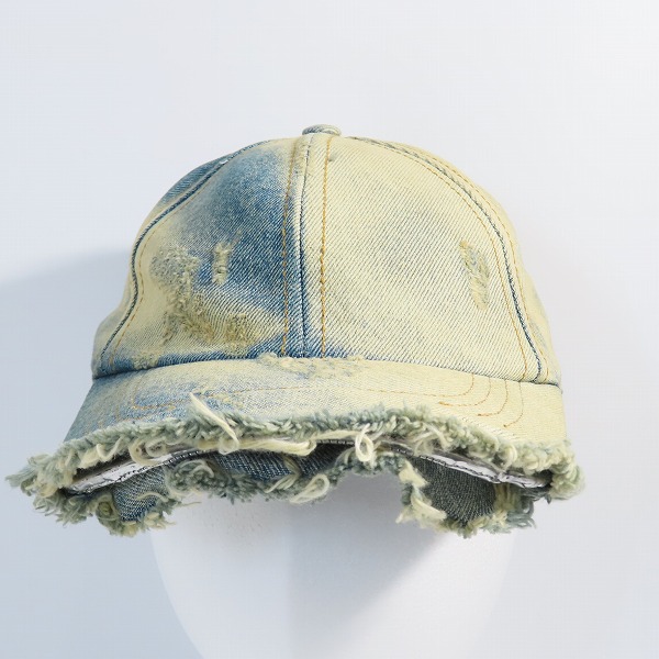実際に弊社で買取させて頂いたDIESEL/ディーゼル C-IYASU ダメージ加工 デニム キャップ/A10162/01の画像 1枚目