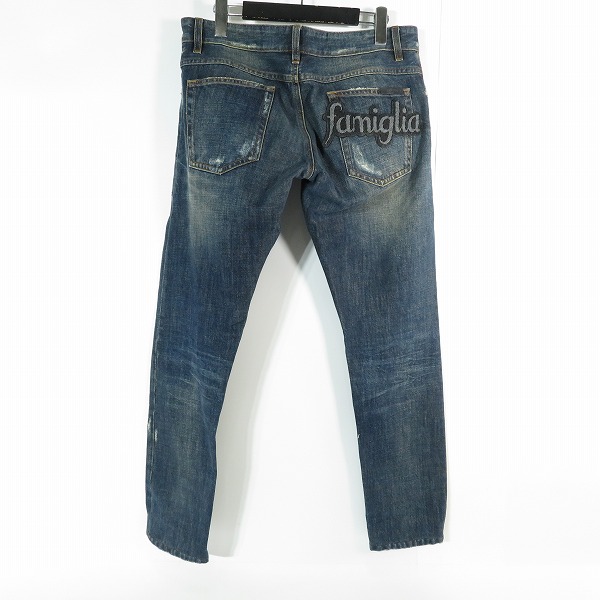 実際に弊社で買取させて頂いたDOLCE&GABBANA/ドルチェ&ガッバーナ DENIM 14GOLD ダメージ デニムパンツ G6IALD/46の画像 1枚目
