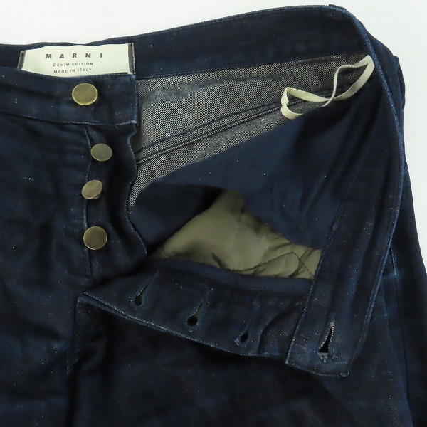 実際に弊社で買取させて頂いたMARNI/マルニ キルティングデニムパンツ インディゴ PUJUK01QW0TCM73/32の画像 6枚目