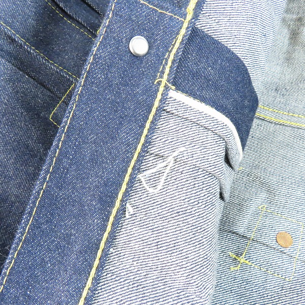 実際に弊社で買取させて頂いた【未使用】Sugar Cane/シュガーケーン BLUE DENIM BLOUSE“1946” MODEL 大戦モデル デニムジャケット SC19007T/48の画像 8枚目