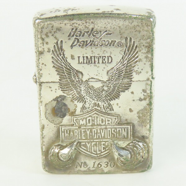 実際に弊社で買取させて頂いたZIPPO/ジッポー HARLEY-DAVIDSON/ハーレーダビッドソン クロウ メタル貼り No.1630 1994年製