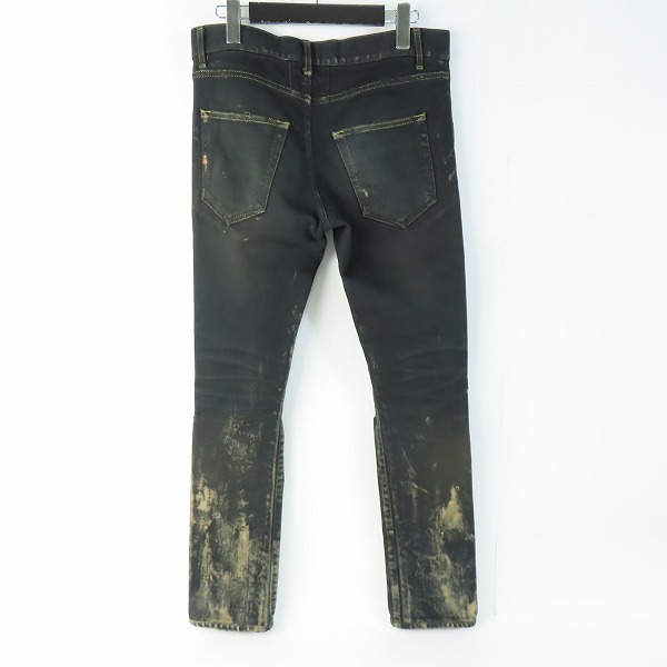 実際に弊社で買取させて頂いた【JPタグ】SAINT LAURENT PARIS/サンローランパリ ステインダメージ加工デストロイデニムパンツ  357814 Y879F/28の画像 1枚目