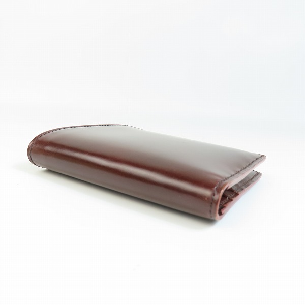 実際に弊社で買取させて頂いたGANZO/ガンゾ CORDOVAN/コードバン レザー 馬革 二つ折り 財布/ウォレット 57649/01099 50Aの画像 2枚目