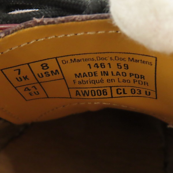 実際に弊社で買取させて頂いたDr.Martens/ドクターマーチン 3EYE BOOTS/3ホール ブーツ 1461/UK7 の画像 5枚目