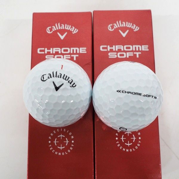 実際に弊社で買取させて頂いた 【未使用】Callaway/キャロウェイ CHROME SOFT・TRIPLE TRACK/クロムソフト ゴルフボール ホワイト 計1ダース の画像 1枚目