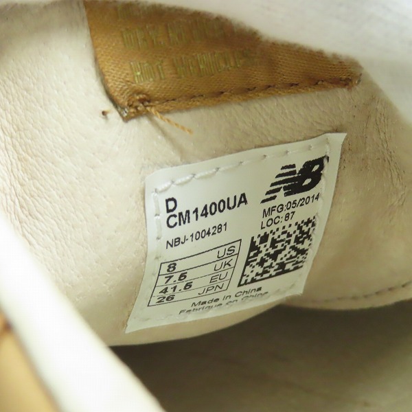 実際に弊社で買取させて頂いたNEW BALANCE/ニューバランス UNITED ARROWS別注 25周年記念モデル CM1400UA/26の画像 5枚目
