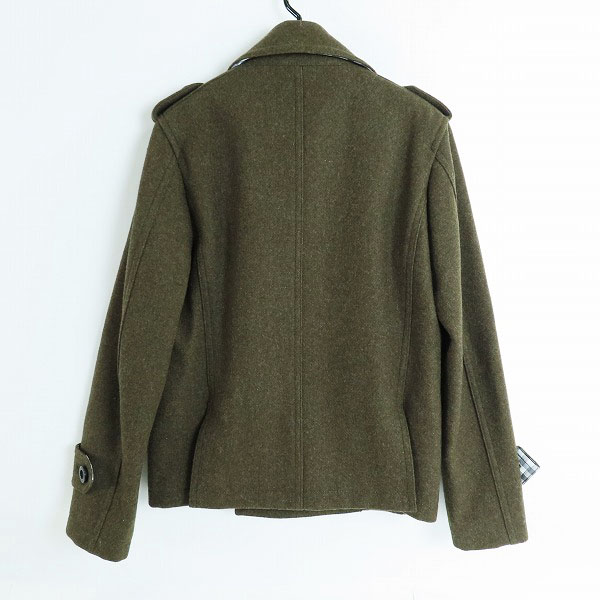 実際に弊社で買取させて頂いたBURBERRY BLUE LABEL/バーバリーブルーレーベル ショートウールPコート/ジャケット/Mの画像 1枚目