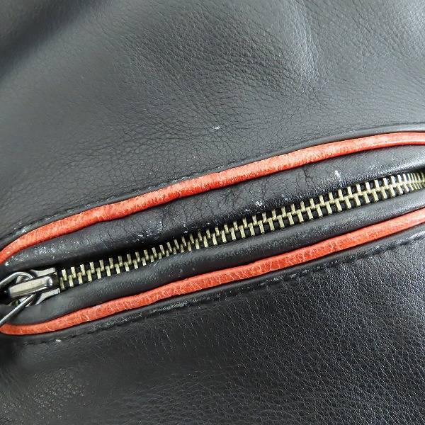 実際に弊社で買取させて頂いた Harley-Davidson/ハーレーダビッドソン  バック刺繍 本革レザー シングルライダース/40351/Mの画像 5枚目