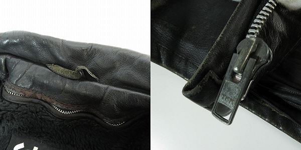 実際に弊社で買取させて頂いたSCHOTT/ショット シングル レザー ライダースジャケット/ライナー付き/38の画像 8枚目