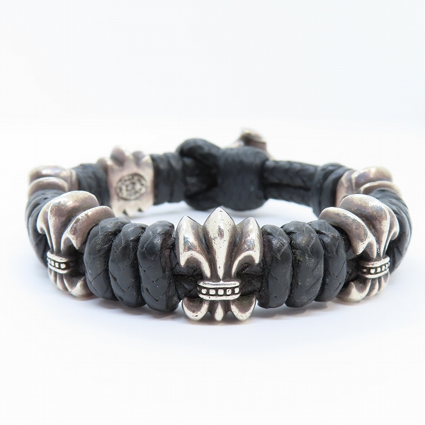 実際に弊社で買取させて頂いた【ギャラ付】LEATHERS AND TREASURES/レザーズ＆トレジャーズ 6フレア ビーズ レザー ブレスレットの画像 1枚目