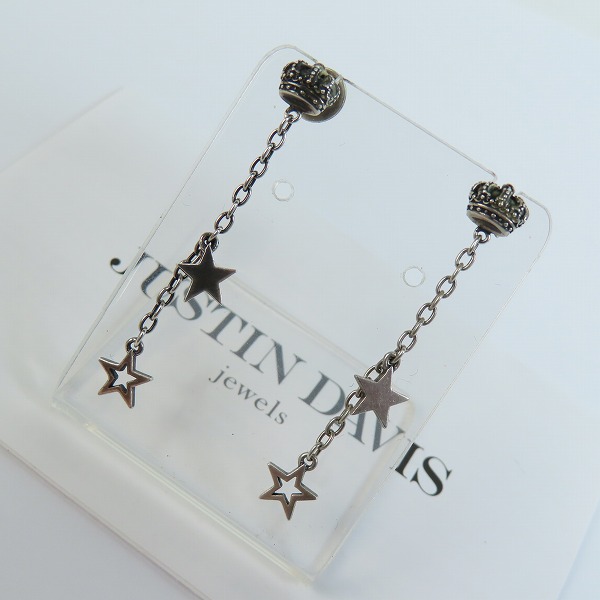 実際に弊社で買取させて頂いた【ギャラ付き】Justin Davis/ジャスティンデイビス 2 STARLET スターレット クラウンピアス SEJ816/2点セット