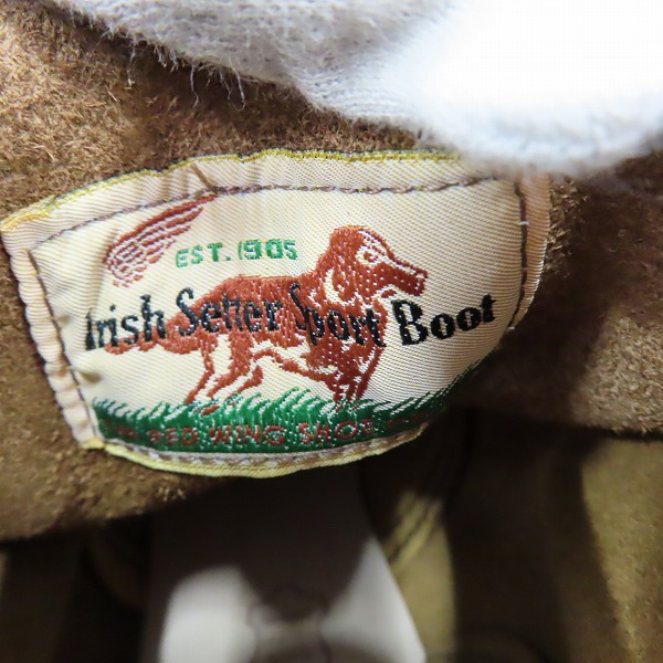 実際に弊社で買取させて頂いたRED WING/レッドウィング アイリッシュセッター 復刻 茶芯 クローンダイク ブーツ 犬タグ 9874/10Eの画像 6枚目