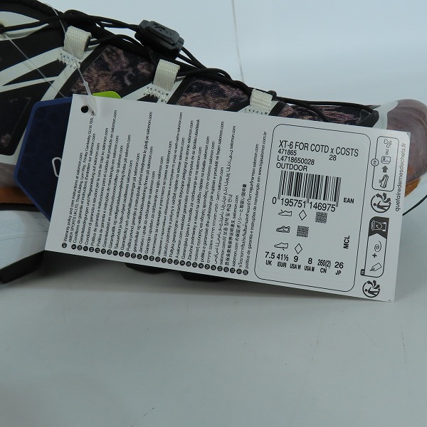 実際に弊社で買取させて頂いた【未使用】サロモン×チルドレンオブザディスコーダンス XT-6 FOR COTD X COSTS 471865/26の画像 6枚目