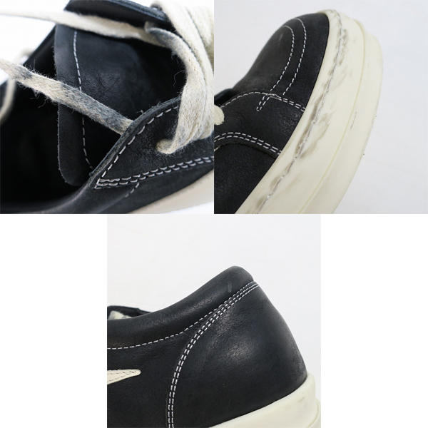 実際に弊社で買取させて頂いたRick Owens/リックオウエンス VINTAGE SNEAKS/ヴィンテージスニーカー レザー RU01D3897/42の画像 6枚目
