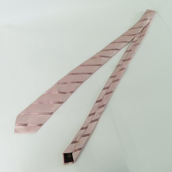 実際に弊社で買取させて頂いたLOUIS VUITTON/ルイヴィトン モノグラム ストライプ シルク ネクタイ ピンクの画像 6枚目