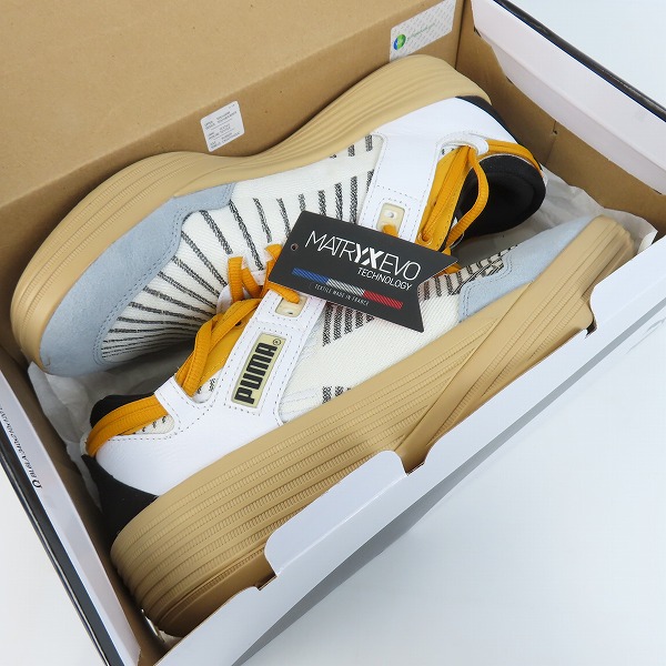 実際に弊社で買取させて頂いたルイージ・ビラセノール×PUMA/プーマ スウェードミッド&クライドオールプロクズマロー 194835-01/28.5の画像 7枚目