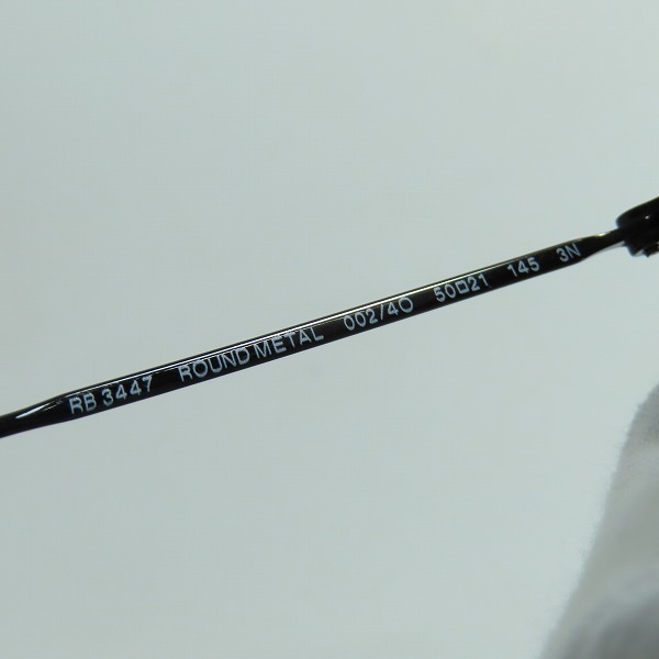 実際に弊社で買取させて頂いたRay-Ban/レイバン ROUND METAL ラウンドメタル サングラス アイウェア RB3447の画像 7枚目