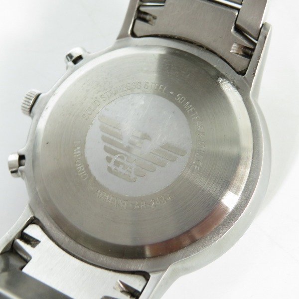 実際に弊社で買取させて頂いたEMPORIO ARMANI/エンポリオ アルマーニ クロノグラフ 腕時計/ウォッチ AR-2434【動作未確認】の画像 4枚目