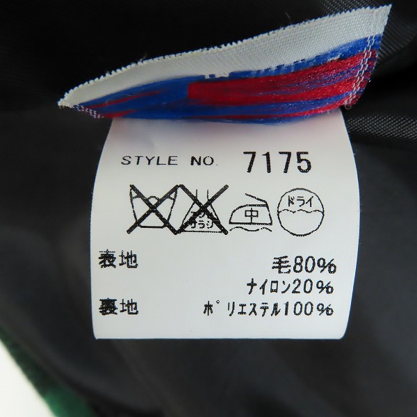 実際に弊社で買取させて頂いたSCHOTT/ショット U.S.740N PEA JACKET Pコート チェック柄/40の画像 3枚目