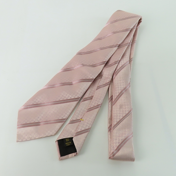 実際に弊社で買取させて頂いたLOUIS VUITTON/ルイヴィトン モノグラム ストライプ シルク ネクタイ ピンク