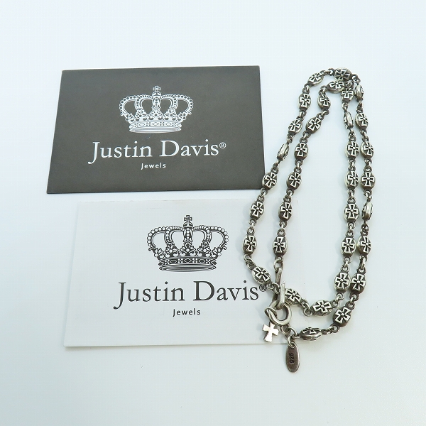 実際に弊社で買取させて頂いた【ギャラ付】Justin Davis/ジャスティンデイビス ヘビークロスチェーン SNJ121 50cmの画像 6枚目