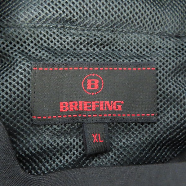 実際に弊社で買取させて頂いた【未使用】BRIEFING GOLF/ブリーフィング MS WIND HOODIE/ウインドフーディ パーカー ブラック BRG223M19/XLの画像 2枚目