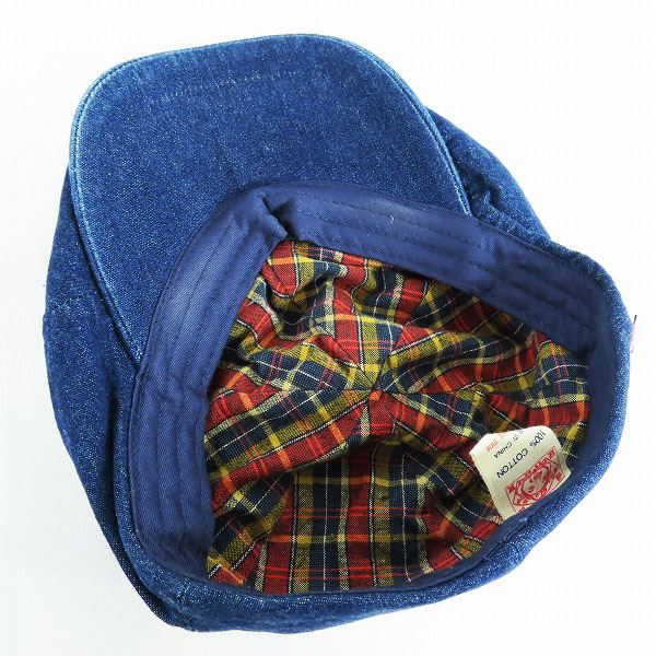 実際に弊社で買取させて頂いたEVISU/エヴィス カモメ デニム ハンチング キャップの画像 4枚目