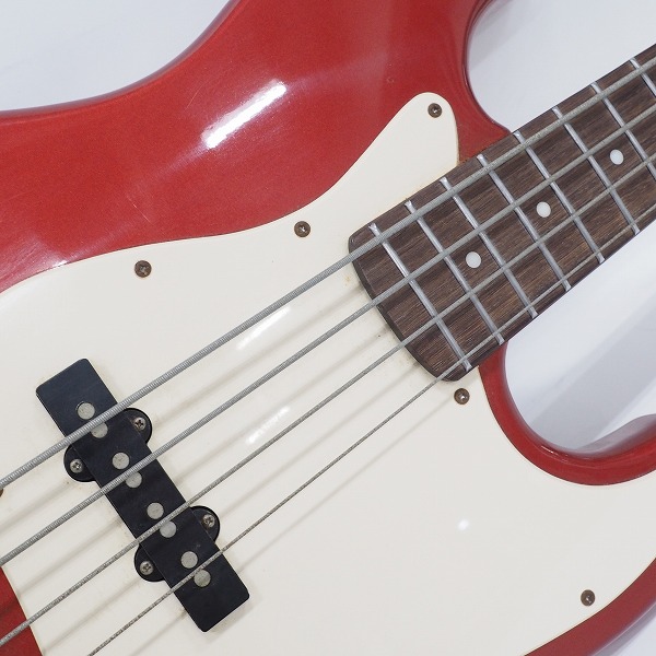 実際に弊社で買取させて頂いた★BUSKER'S/バスカーズ ジャズベース Type メタリックレッド 4弦エレキベースの画像 4枚目
