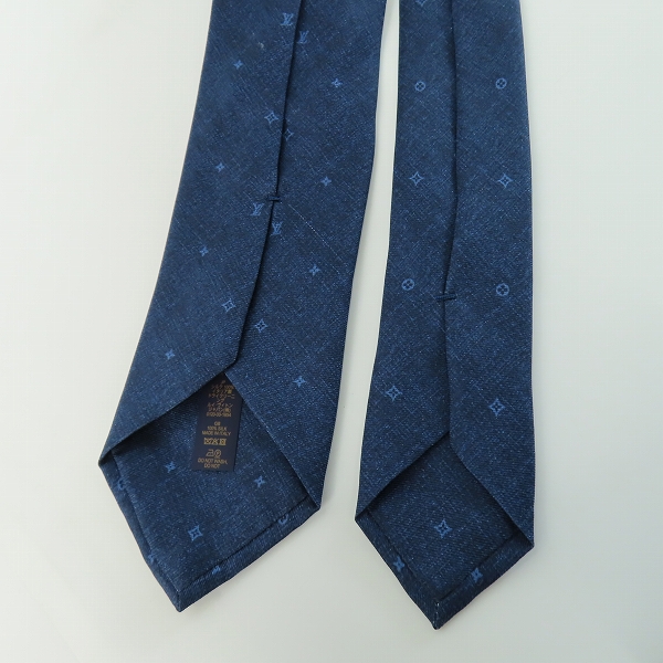 実際に弊社で買取させて頂いた【JPタグ】LOUIS VUITTON/ルイヴィトン モノグラム総柄 シルクネクタイ M70203の画像 4枚目