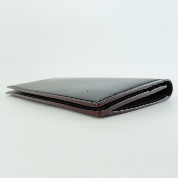 実際に弊社で買取させて頂いたGANZO/ガンゾ SHELL CORDOVAN 2/シェルコードバン2 ファスナー小銭入れ付き長財布 ブラックの画像 2枚目