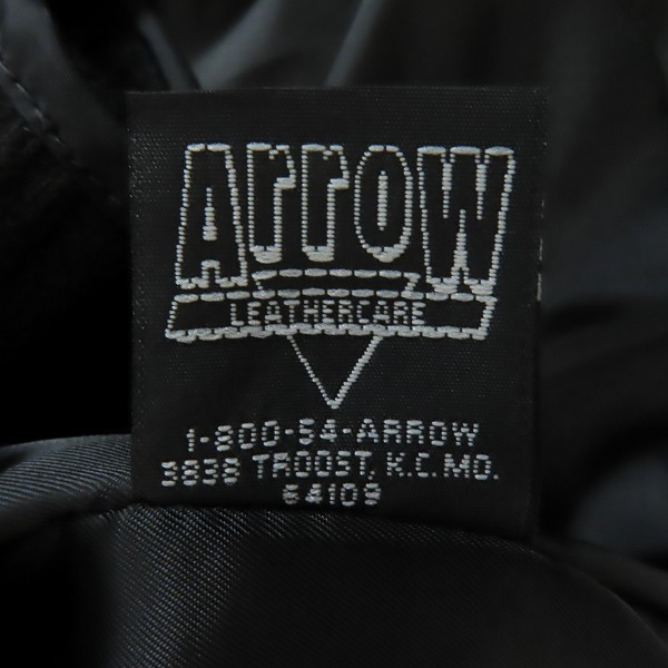 実際に弊社で買取させて頂いたSCHOTT/ショット ファーライナー付き ライダースジャケット 643 ARROW 64109/36の画像 4枚目