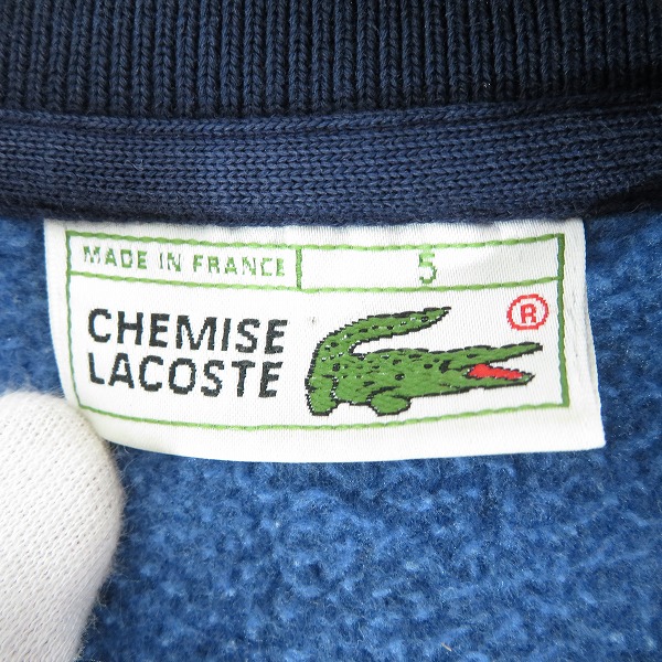 実際に弊社で買取させて頂いたCHEMISE LACOSTE/シュミーズ ラコステ フランス製/ヴィンテージ 襟付きフリース 長袖 ポロシャツ/5の画像 2枚目