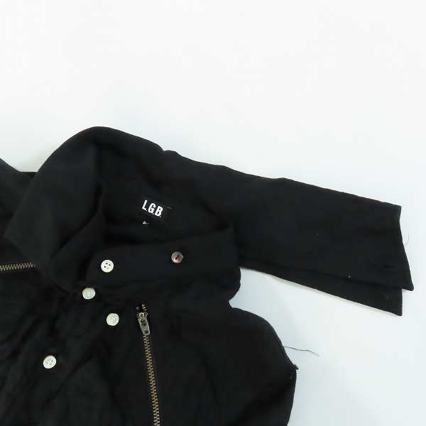 実際に弊社で買取させて頂いたL.G.B./ルグランブルー シワ加工 ボタンダウン スリムシャツ ブラック/1の画像 5枚目