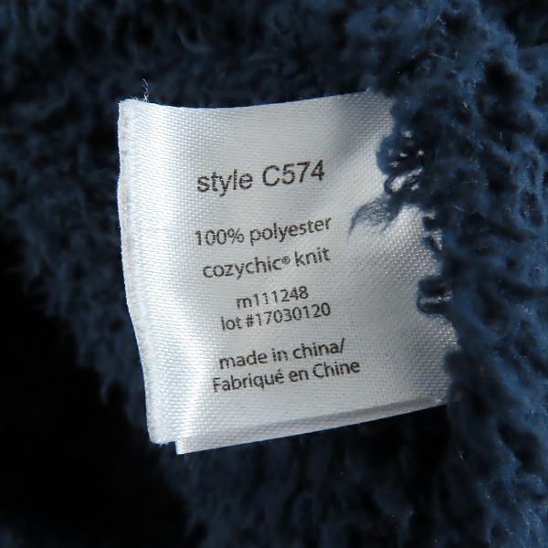 実際に弊社で買取させて頂いたBAREFOOT DREAMS×RonHerman/ベアフットドリームス×ロンハーマン ボア ジップアップパーカー C574/Sの画像 3枚目