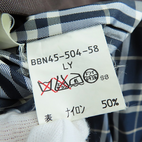 実際に弊社で買取させて頂いたBURBERRYS/バーバリーズ コート/フード付き/BBN45-504-58/LYの画像 3枚目