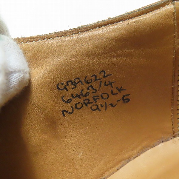 実際に弊社で買取させて頂いたTrickers/トリッカーズ NORFONK ウィングチップ 6463/9.5の画像 5枚目