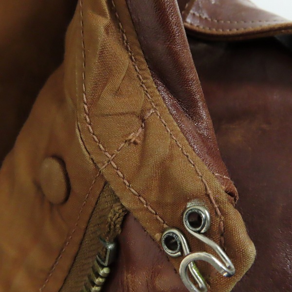 実際に弊社で買取させて頂いたTHE REAL MCCOY'S/リアルマッコイズ A-2 レザー フライトジャケット 40の画像 6枚目