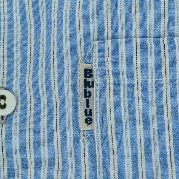 実際に弊社で買取させて頂いたBLUE BLUE/ブルーブルー ストライプ ヘンリーネック ロングシャツの画像 4枚目