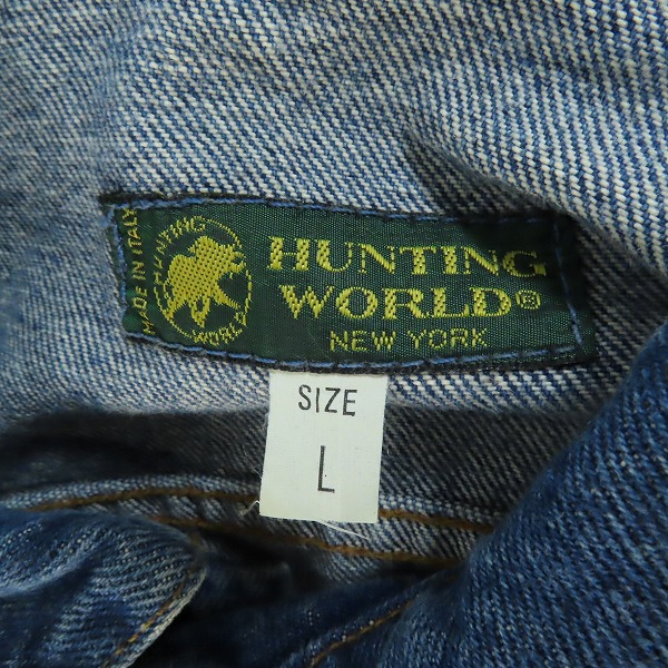 実際に弊社で買取させて頂いたHUNTING WORLD/ハンティングワールド デニムジャケット/Lの画像 2枚目