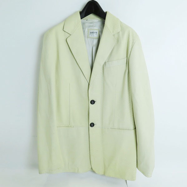 実際に弊社で買取させて頂いたARMANI COLLEZIONI/アルマーニコレツォーニ ラムスキンレザーテーラードジャケット/48
